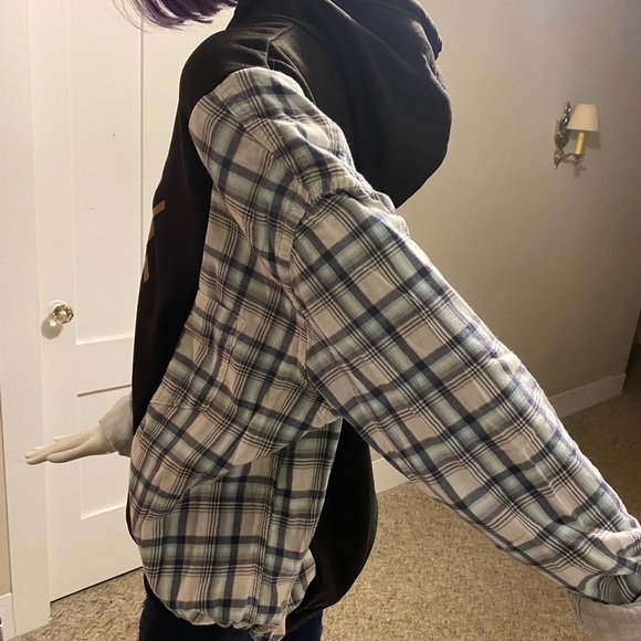 Upcycled No Evil Eye thematic hoodie - Picture 3 of 5